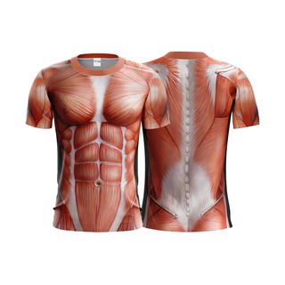Camiseta 3D Músculos do Corpo - Dryfit Sport Sublimação Total