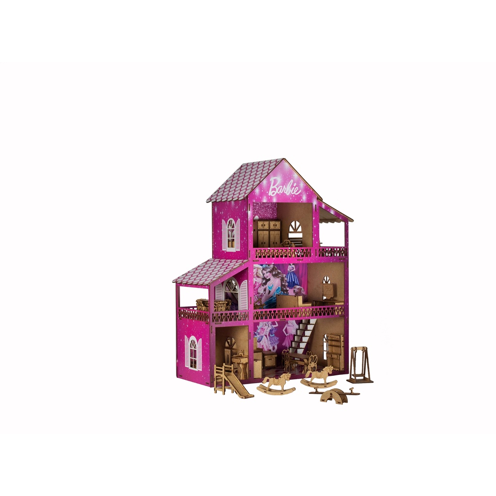Casinha da Barbie em MDF  Casa da barbie, Casas, Mdf