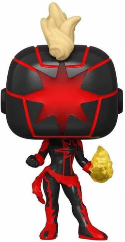 Funko Pop! Marvel: Dark Captain Marvel – Limitierte Summer Convention Edition, Ca. 9,5 Cm Sammlerfigur