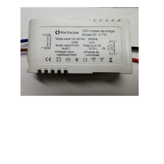 Driver Led Reator Fonte Para Plafon Spot 3W 5w a 7w 12W 24W Bivolt