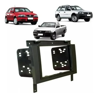 Moldura DVD 2DIN Central Multimídia Gol G3 Preta 2000 A 2005