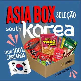 Asia Box Edição Korea ( doces, snacks e bebidas coreanas )