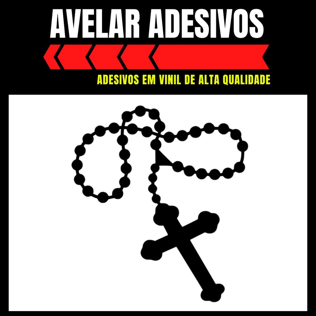 Adesivo Terço Religioso (11,1 x 10cm) | Shopee Brasil