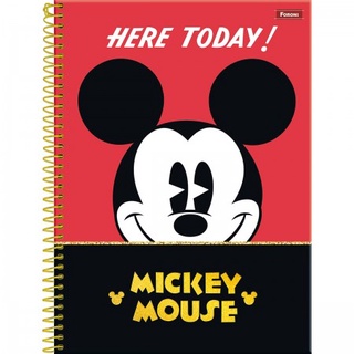 Caderno Universitário 10x1 160fls C.D. 10 Matéria Mickey Mouse Vintage FORONI - 01 unid