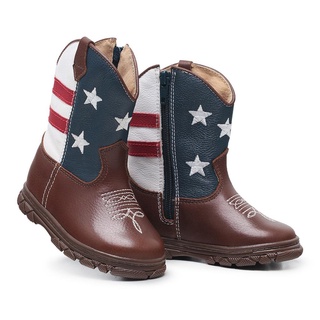 Botinha de Bebe Country Infantil em Couro Leve e Estilo do 16 ao 25