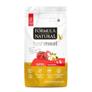 Ração Fórmula Natural Gatos Fresh Meat Castrado Carne 7kg