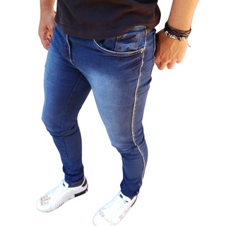 Calça Jeans Masculino Skinny Colada ao Corpo Justa Tendencia 38 ao 46