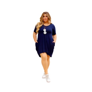 Vestido Saruel Bolso Plus Size Moda Verão Moda Evangelica Feminino