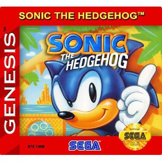 LABEL ETIQUETA ADESIVA SONIC THE HEDGEHOG 2 PARA CARTUCHO DE MEGA