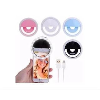 Kit 10 Peças Luz Selfie Ring Light Clipe Anel Led Flash Celular Universal
