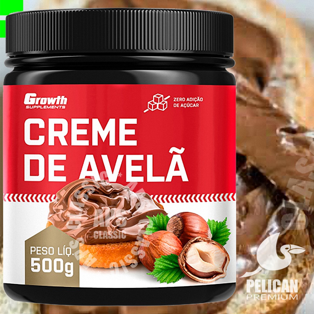Creme de Avelã (500gr): Sem açúcar! - Growth Supplements
