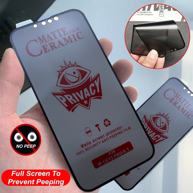 Película Fosca De Cerâmica Privacidade Anti Spy Para iPhone 11 , 12 , 13 14 Pro , Max , X , XS , XR , 6 , 6S , 7 , 8 Plus