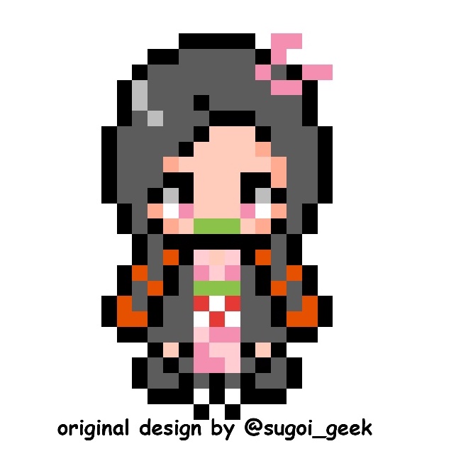 Nezuko Running Perler Bead Pattern Bead Sprites Characters, 54 OFF