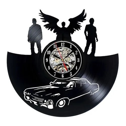 Supernatural 02 - Relógio Disco De Vinil Decoração