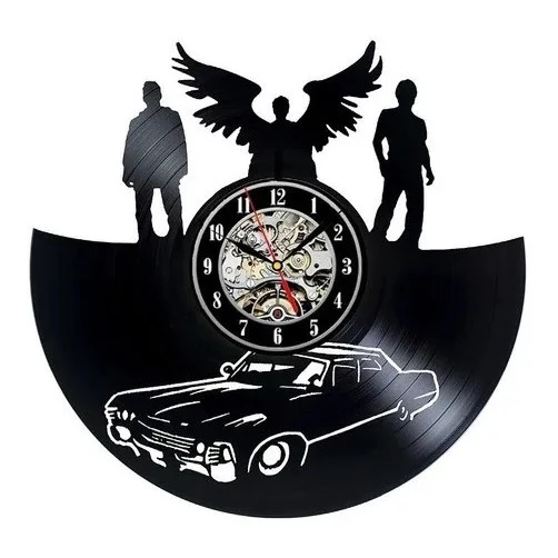 Supernatural 02 - Relógio Disco De Vinil Decoração