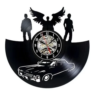 Supernatural 02 - Relógio Disco De Vinil Decoração