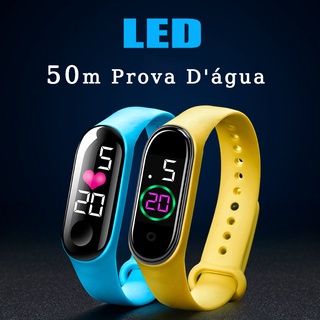 Relógio De Pulso Digital M4 Com LED Prova D'água Masculino/Feminino Varias  Cores - Relógio Masculino - Magazine Luiza