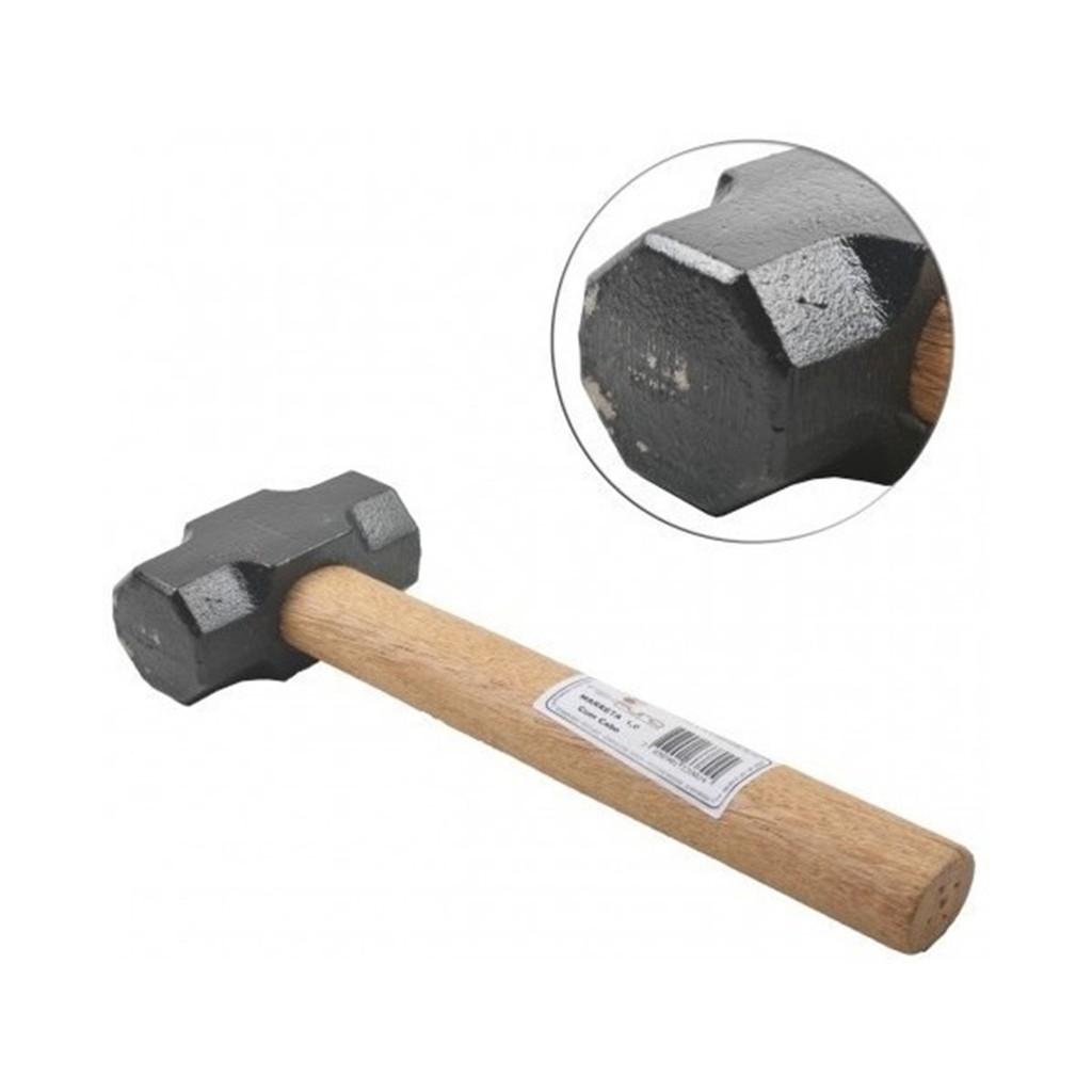 Marreta De Aço 1 Kg Com Cabo De Madeira Tekfund | Shopee Brasil