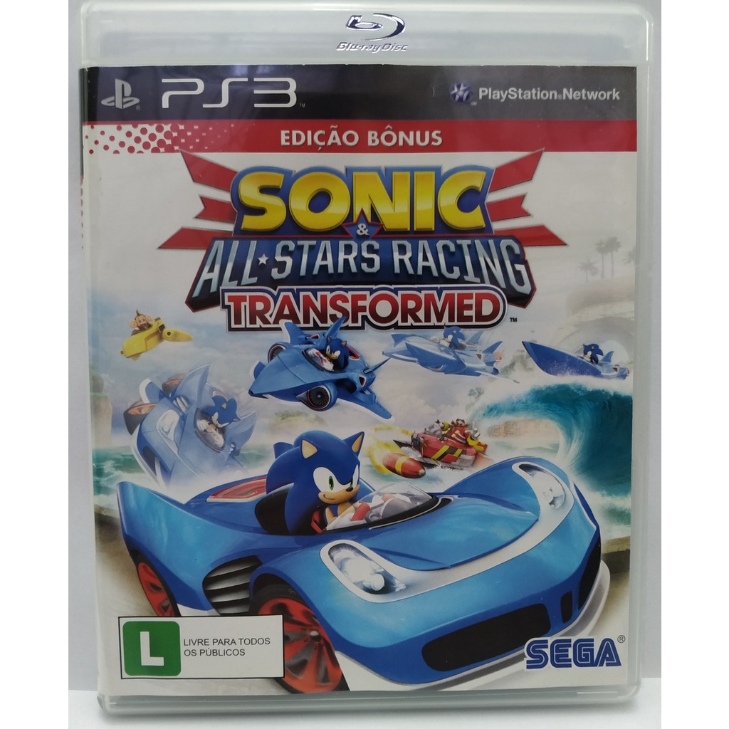 Jogo Sonic e All-Stars Racing Transformed - PS3