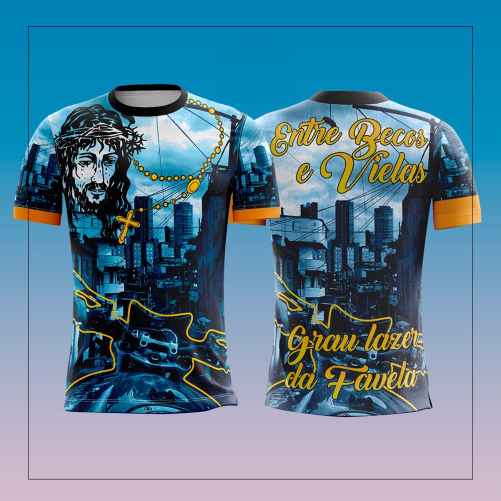 Camiseta Camisa Grau é Arte Becos E Vielas Moto Bololo 01 em