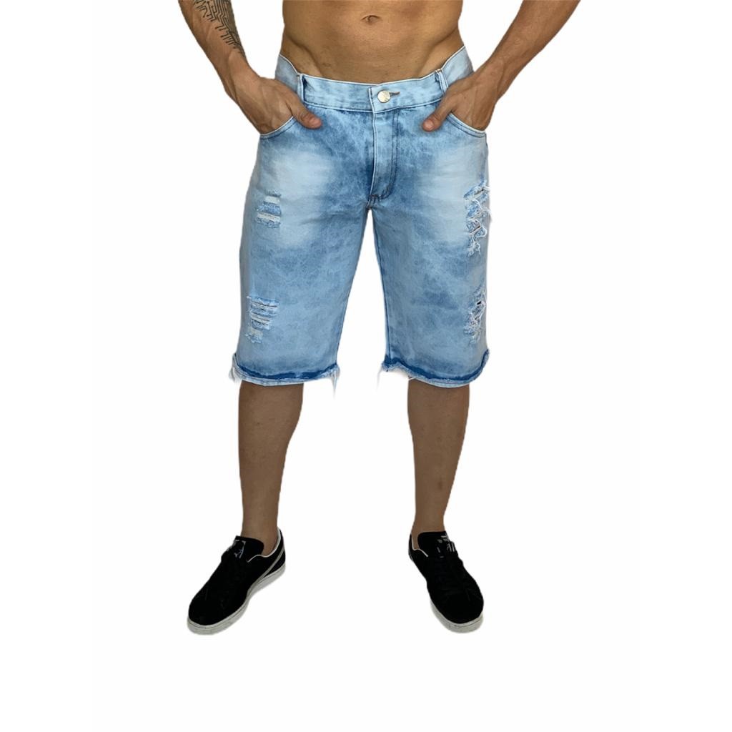 Shorts jeans hot sale claro masculino