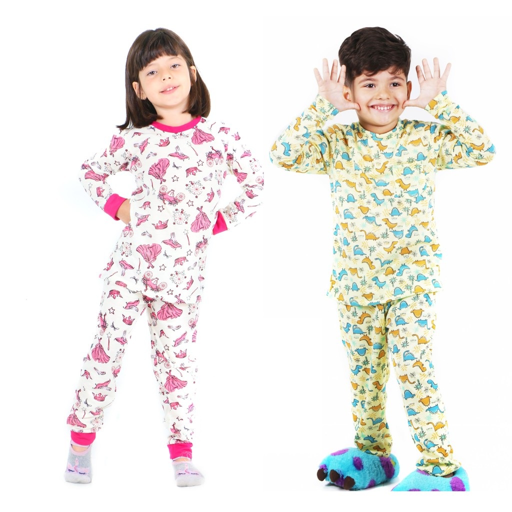 Pijama Infantil Masculino e Feminino 100% Algodão Kids Chá de bebe ...