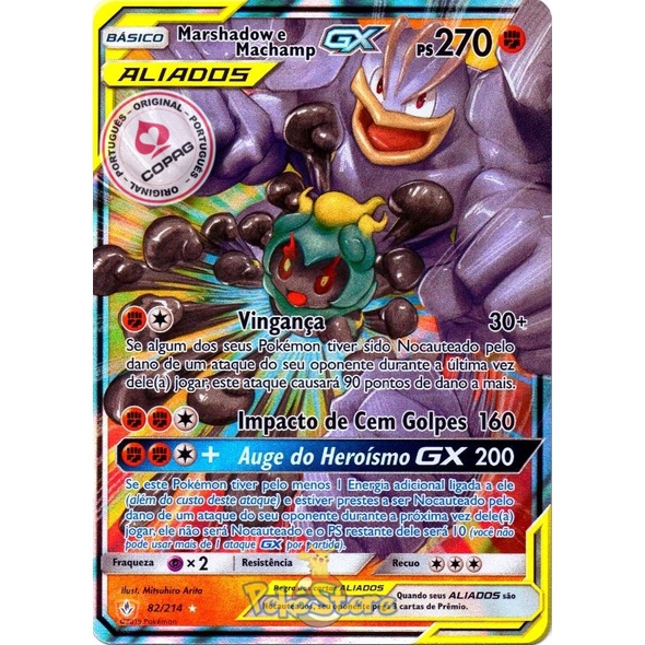 Cartas Pokemon Raras Machamp Gx e Gyarados, Brinquedo Pokemon Usado  75356362