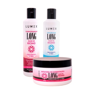 Kit Long Crescimento e Vida Shampoo + Condicionador + Máscara de Hidratação Lumex