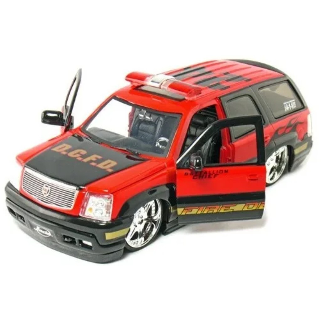 Miniatura Cadillac Escalade 2002 Custom Bombeiros Jada 1/24