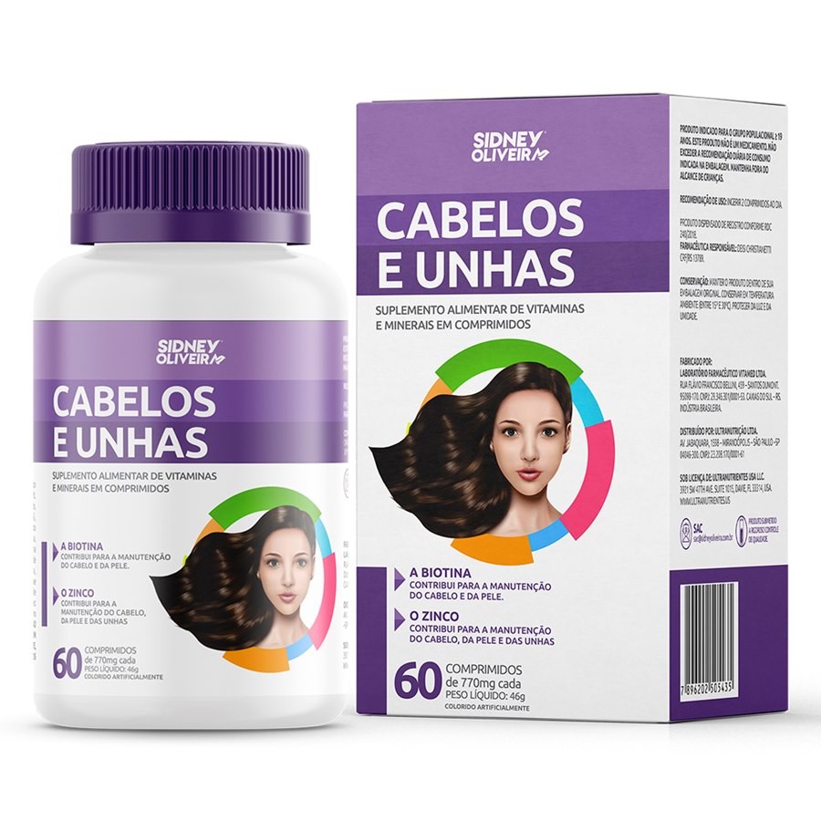 Biotina + Vitamina C + Vitaminas E Minerais Suplemento Para Cabelos ...