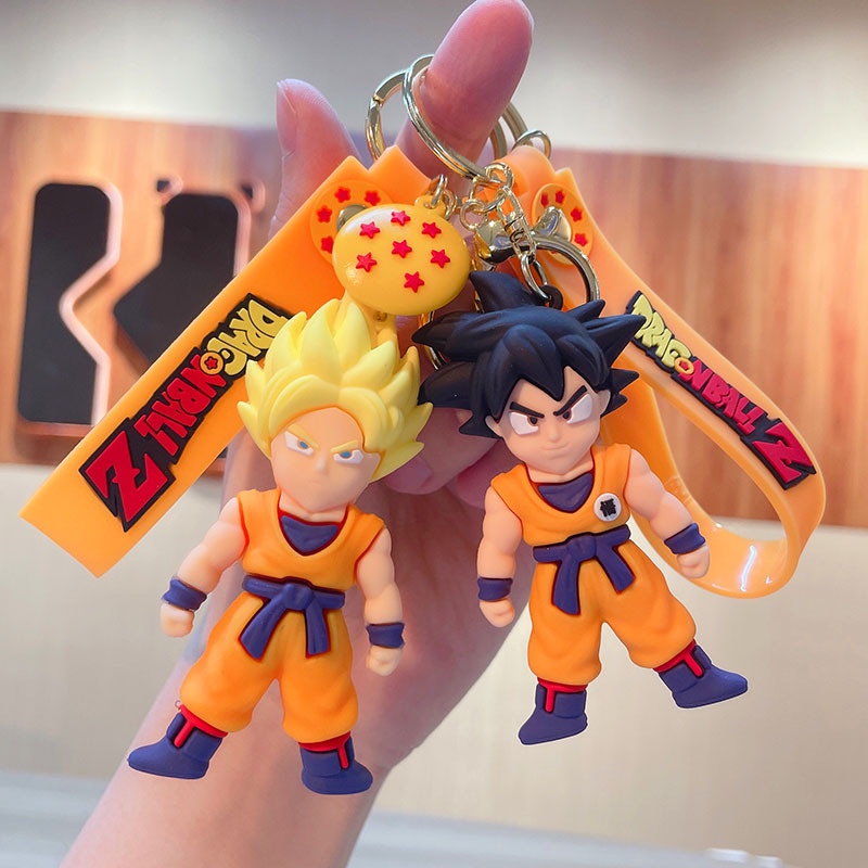 Desenho Anime Dragon Ball PVC Chaveiro Goku Saiyan Boneca Carro Chave  Pingente Bolsa Criativo Pequeno Presente Guindaste Acessórios Atacado