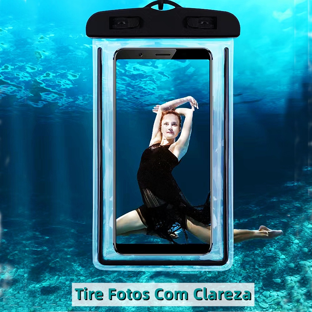Capa Celular A Prova D'água Transparente Universal
