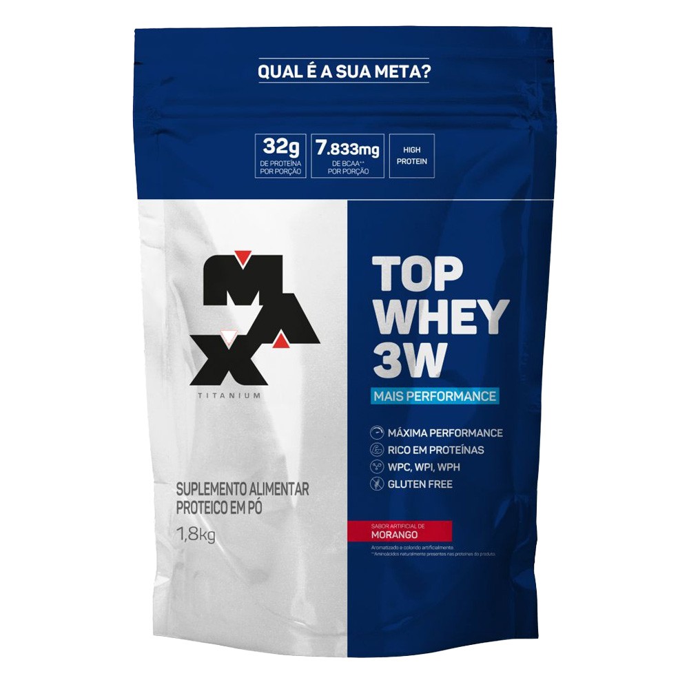 Top Whey 3W 1,8kg - Max Titanium - Mais Performance