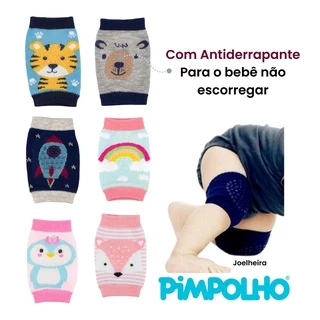 Joelheira Bebe Antiderrapante Protetor Joelho Macia Engatinhar Segurança Infantil