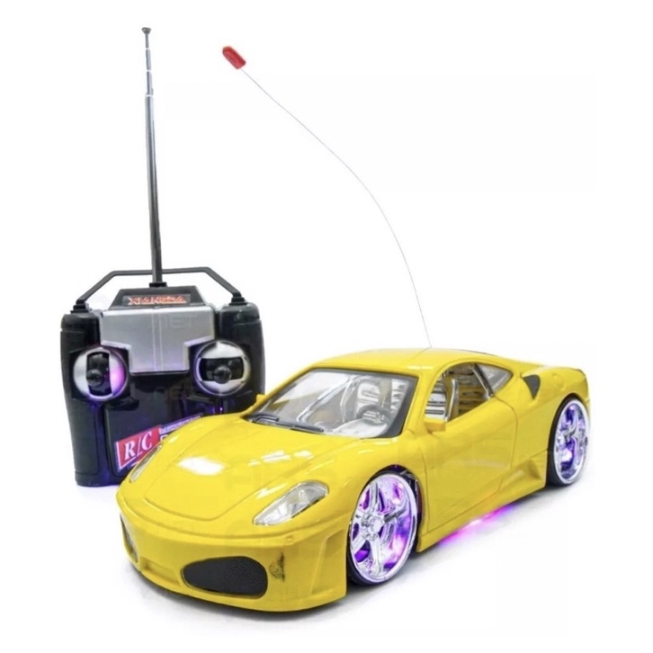 Carrinho Sport Car Carro Amarelo Corrida Controle Remoto - Chic