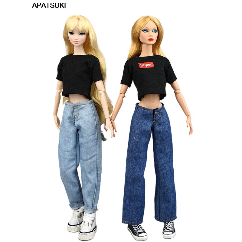 Moda boneca roupas conjunto para roupas barbie 1/6 bonecas