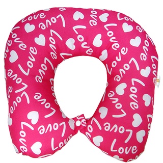 Almofada Cheia De Pelucia Rosa Love Te Amo Dia Dos Na De Pescoco/Travesseiro De Viagem C/Botao G 36X33X8Cm 0026 Jls Toys