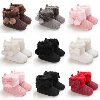 Meninos E Meninas Sapatos Para Bebês Recém-Nascidos De Batismo De Algodão Solas Macias Casuais Botas Confortáveis Passeio Quentes Antiderrapantes