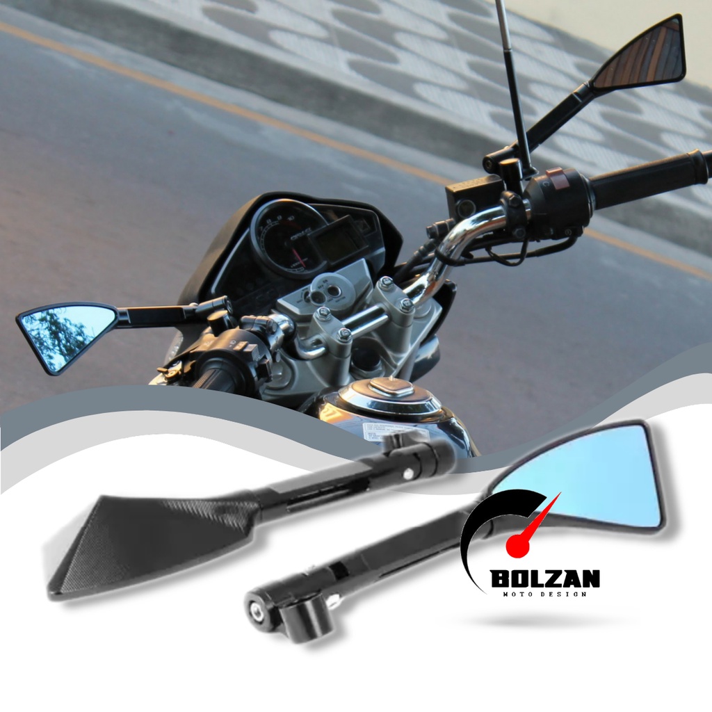 Retrovisor Esportivo Pirâmide Twister CB xj6 Hornet FAZER Cor PRETO ...