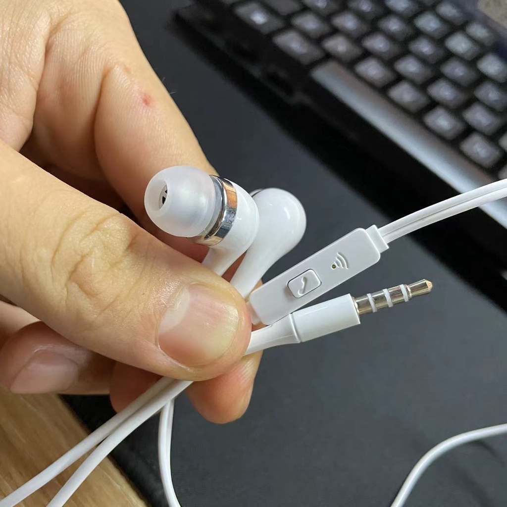 Fones De Ouvido Com Fio Brancos Para Iphone Samsung Motorola Boa Qualidade