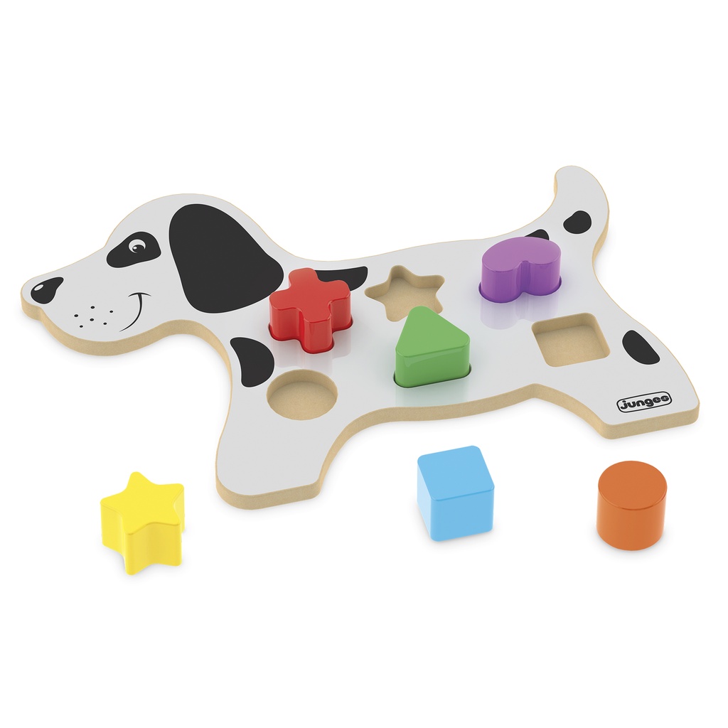 Brinquedo Educativo Pedagógico Montessori Encaixe Cachorro/Cachorrinho