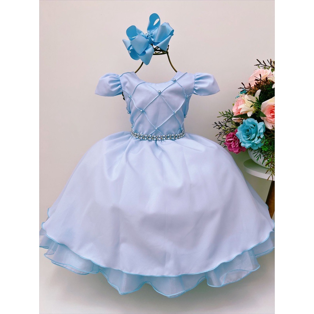 vestido infantil azul serenity em Promoção na Shopee Brasil 2024