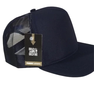 Kit Combo 1 Bone Liso Azul Marinho 1 Bone Preto Telinha Trucker Redinha