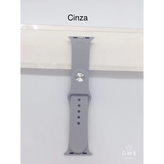 Bracelete Relógio Apple Watch Silicone Saffiano K 38 40Mm