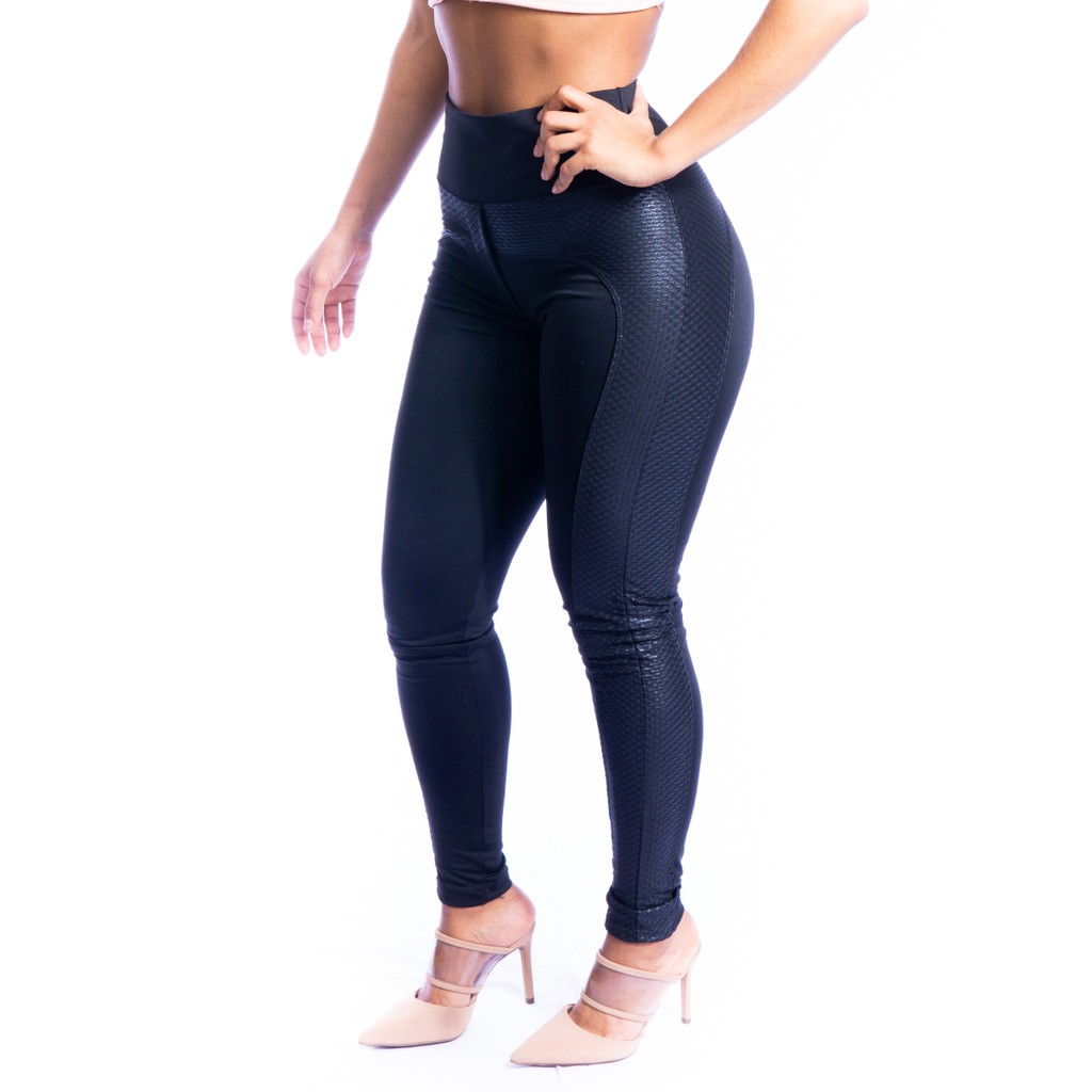 Calça Feminina Cintura Alta Legging Montaria Preto P Levanta Bumbum c/  Cirrê Lycra na Americanas Empresas