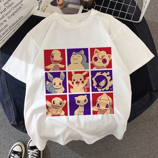 Camiseta Algodão Anime Pokemon Fofo Jigglypuff - Branco