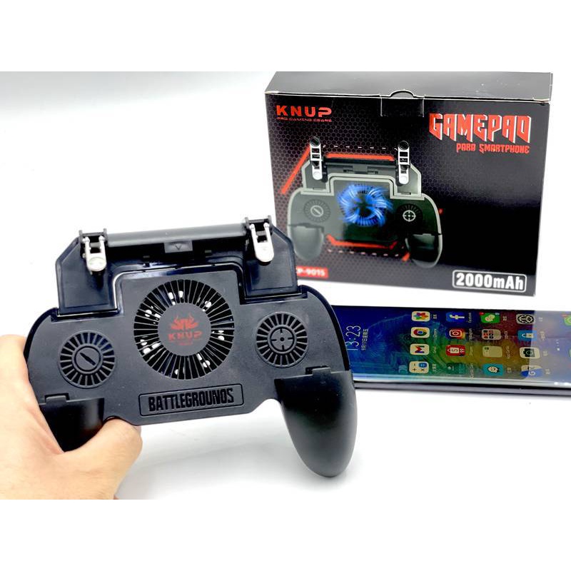 GamePad Para Celular Com Gatilho Cooler Powerbank 2000 KP-9015
