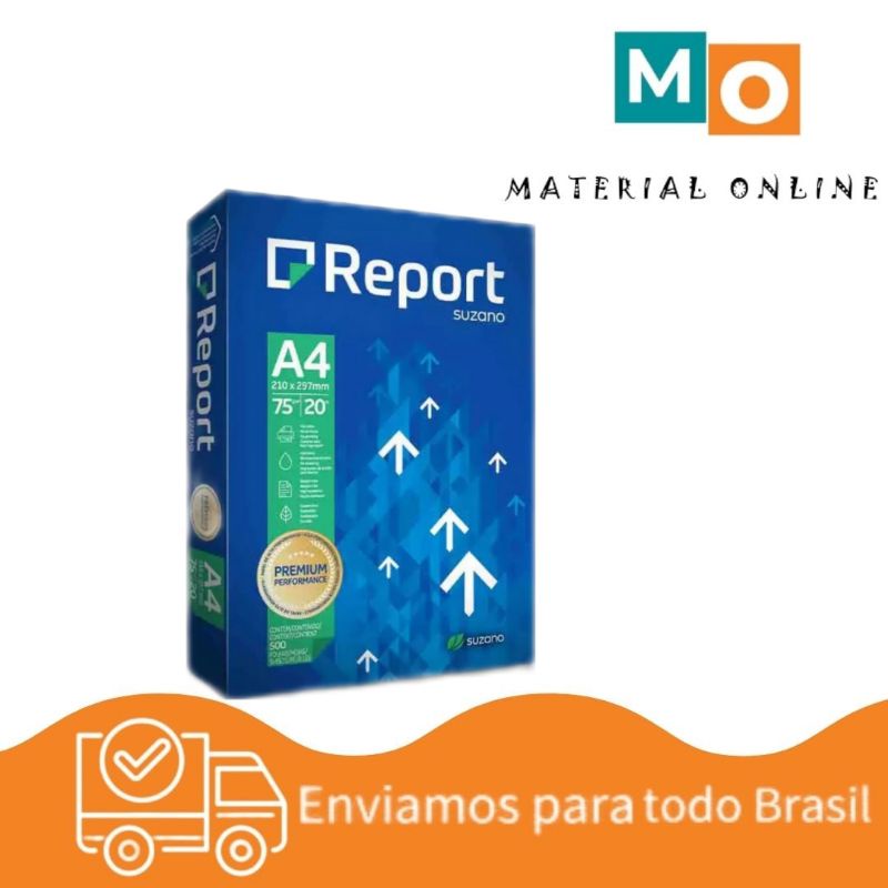 Papel Sulfite Report Multi A4 Branco 75g com 500 Folhas