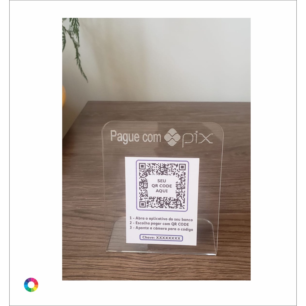 Placa Pix Para Pagamento Qr Code Em Acrílico Personalizado Shopee Brasil