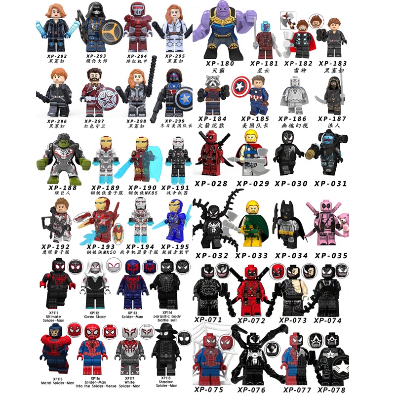 Marvel Super Hero Minifiguras Blocos De Construção Os Vingadores Homem De Ferro Série Brinquedos Figurativos Thanos